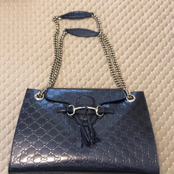 Gucci handbag Guccissima large Emily. Rare color. - Picture 6 of 8